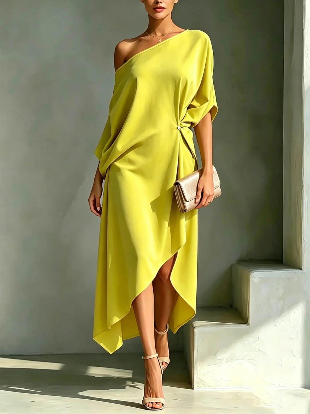 CAMILA | 💛 VESTIDO ELEGANTE LINEA FLUIDA
