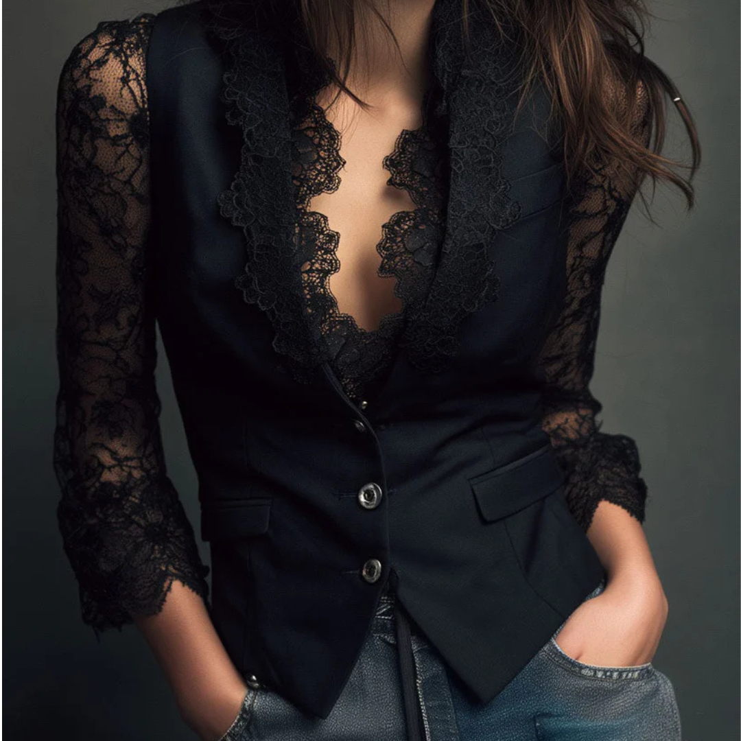 CLAUDIA |  BLAZER ELEGANTE CON ENCAJE