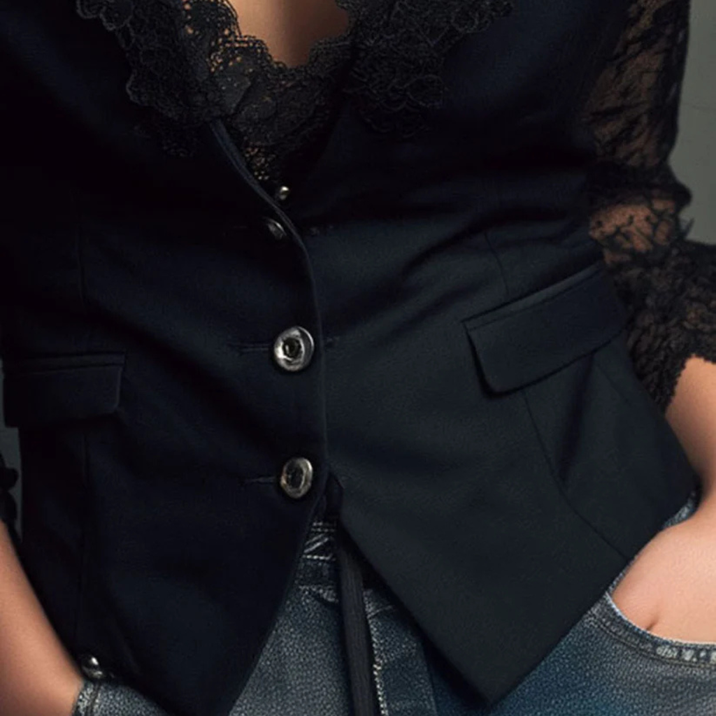 CLAUDIA |  BLAZER ELEGANTE CON ENCAJE