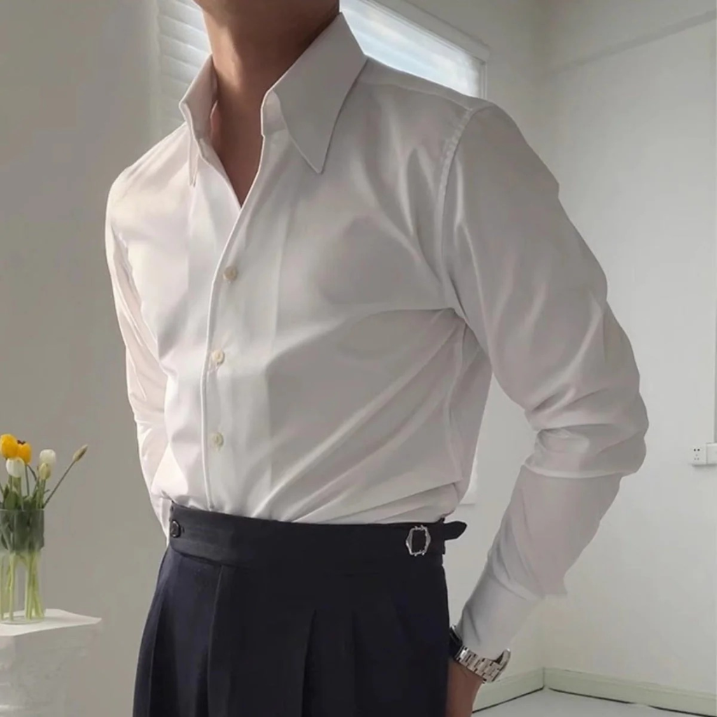 ALAN | CAMISA ITALIANA CON CUELLO EN V