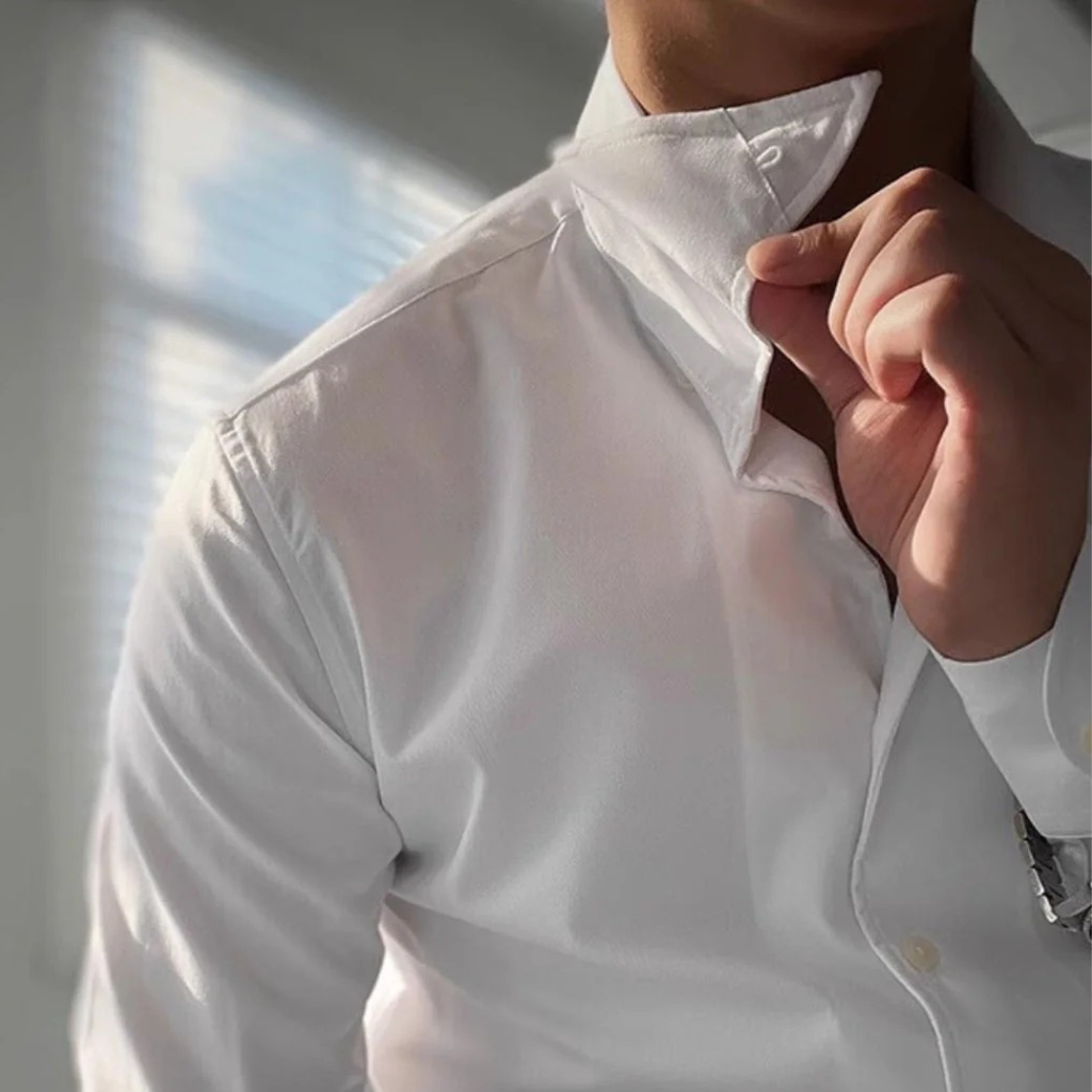 ALAN | CAMISA ITALIANA CON CUELLO EN V