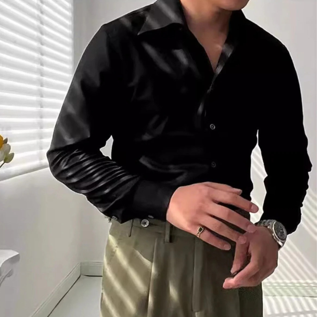 ALAN | CAMISA ITALIANA CON CUELLO EN V