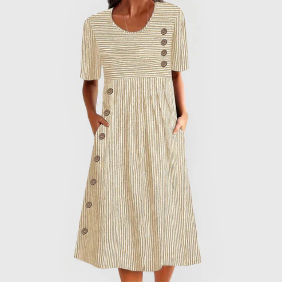 JULIA | 🌞 VESTIDO LINO FRESCO A RAYAS