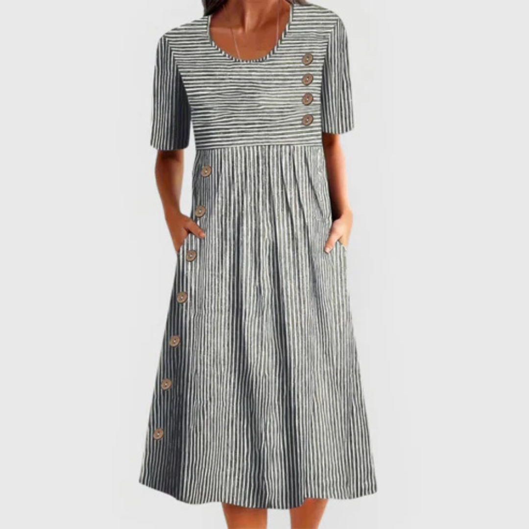 JULIA | 🌞 VESTIDO LINO FRESCO A RAYAS