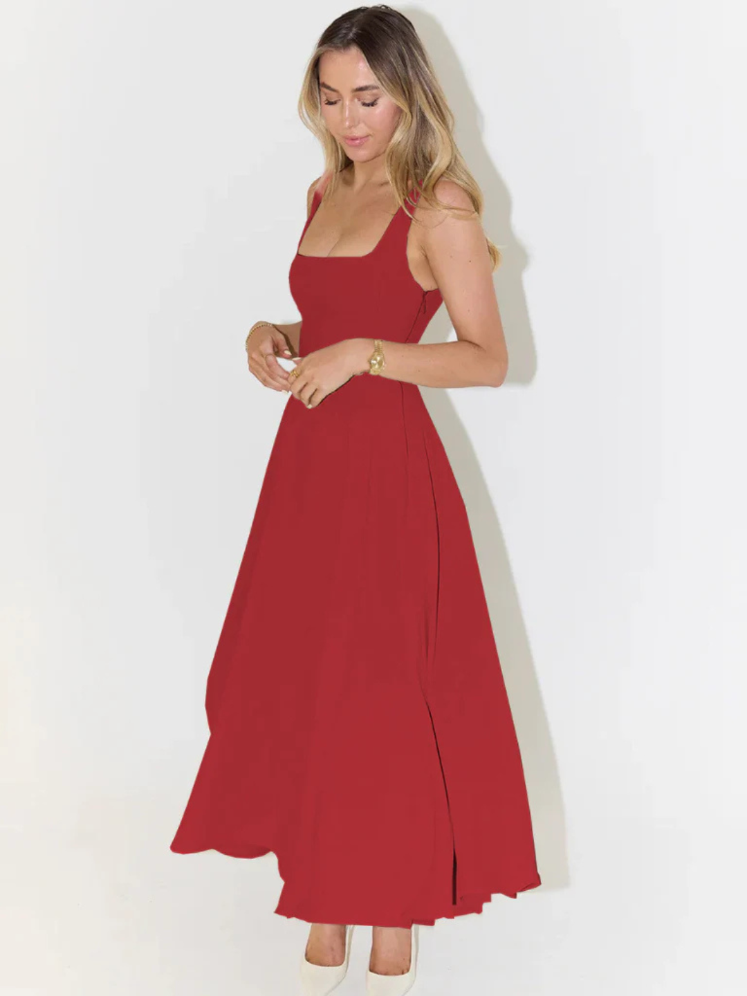 MELISSA | VESTIDO MIDI CON TALLE DE CORSET ESTRUCTURADO
