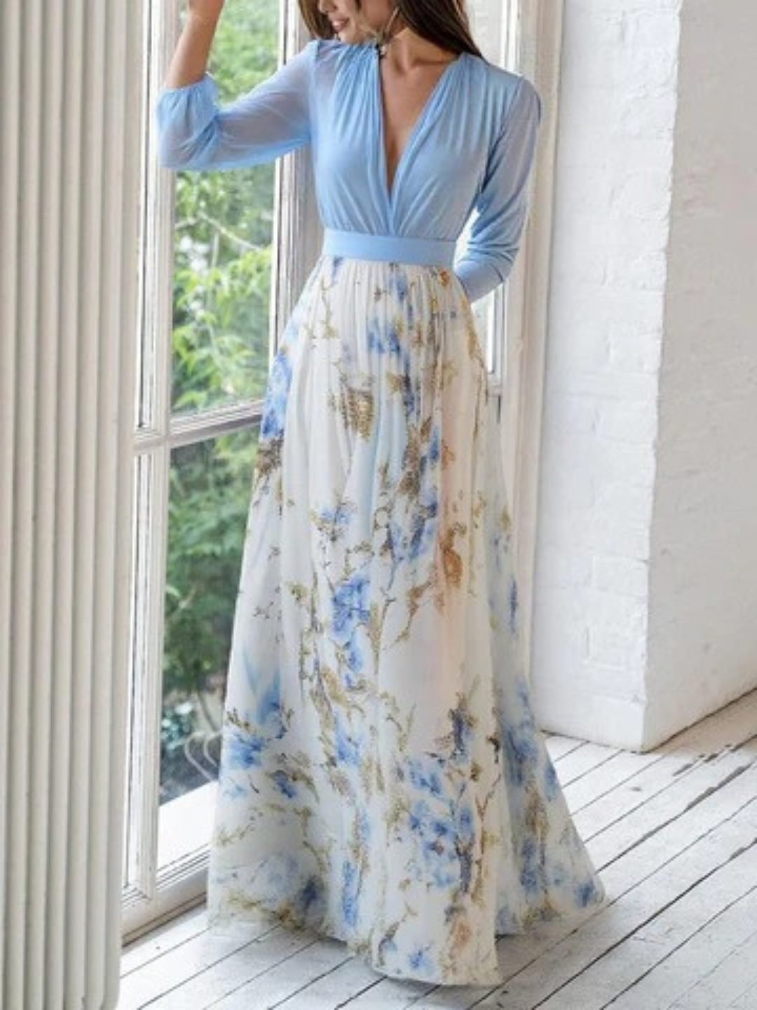 BIANCA | VESTIDO MAXI CON ESTAMPADO FLORAL
